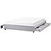 Letto Con Cassetti Contenitore Senza Testata Tessuto Prades 180 X 200 Cm Grigio Chiaro - Foto miniatura 2