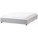 Letto Con Cassetti Contenitore Senza Testata Tessuto Prades 180 X 200 Cm Grigio Chiaro - Foto miniatura 3