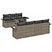 Set Divano da Giardino con cuscino 8 pcs Grigio Poly Rattan - Foto miniatura 1