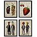 Set Di 4 Stampe Confezione Da Quattro Poster Uomo E Frutta Con Di Frutta E Verdura E Dieta In Spagnolo Poster Nessuna Cornice Senza Cornice A4 - Foto miniatura 1
