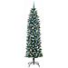 Albero di Natale Artificiale Sottile Verde e Bianco 240 cm - Foto miniatura 3