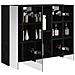 Mobiletto per specchio da bagno Rovere Nero 60 x 14,5 x 50 cm - Foto miniatura 3