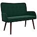 Sofa a Due Posti Verde Scuro 115 x 61 x 87 cm Velluto - Foto miniatura 1