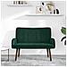 Sofa a Due Posti Verde Scuro 115 x 61 x 87 cm Velluto - Foto miniatura 3