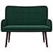 Sofa a Due Posti Verde Scuro 115 x 61 x 87 cm Velluto - Foto miniatura 4