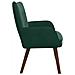 Sofa a Due Posti Verde Scuro 115 x 61 x 87 cm Velluto - Foto miniatura 5