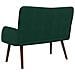 Sofa a Due Posti Verde Scuro 115 x 61 x 87 cm Velluto - Foto miniatura 6