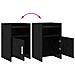 Comodini 2 pcs Rovere Nero 40 x 36 x 60 cm Legno ingegnerizzato - Foto miniatura 9