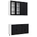 Unità Cucina PORTO 4 pcs Nero Legno ingegnerizzato - Foto miniatura 1