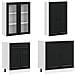Unità Cucina PORTO 4 pcs Nero Legno ingegnerizzato - Foto miniatura 3