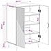 Mobile per scarpe HAARLEM 59,5 x 39,5 x 89,5 cm Rovere Fumo - Foto miniatura 9