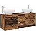 Set di mobili per il bagno 3 pz Legno antico - Foto miniatura 1