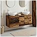 Set di mobili per il bagno 3 pz Legno antico - Foto miniatura 7