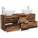 Set di mobili per il bagno 3 pz Legno antico - Foto miniatura 9
