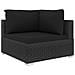 Set Divani da Giardino 11 pz con Cuscini in Polyrattan Nero - Foto miniatura 4