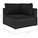 Set Divani da Giardino 11 pz con Cuscini in Polyrattan Nero - Foto miniatura 9