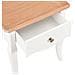 Comodino Bianco E Marrone 40x30x50 Cm In Legno Massello Di Pino - Foto miniatura 8