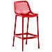 Sgabello Alto Outdoor Air in Polipropilene I Sgabello Impilabile Alt. 75 CM | Sgabello Bar Facile da Pulire I Sedia Design Carico Max 130 kg Rosso - Foto miniatura 1