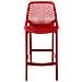 Sgabello Alto Outdoor Air in Polipropilene I Sgabello Impilabile Alt. 75 CM | Sgabello Bar Facile da Pulire I Sedia Design Carico Max 130 kg Rosso - Foto miniatura 2
