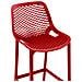 Sgabello Alto Outdoor Air in Polipropilene I Sgabello Impilabile Alt. 75 CM | Sgabello Bar Facile da Pulire I Sedia Design Carico Max 130 kg Rosso - Foto miniatura 4