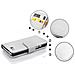 Custodia Compatibile Con Htc Desire 600 In Magnesio Bianco - Coperchio Protettivo In Ecopelle Testurizzata E Tasca Per Carte Di Credito - Foto miniatura 3