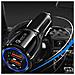 Caricabatterie Per Auto In Nero Lucido - Doppio Adattatore Di Ricarica Usb 3.0 Quick Charge A 2 Porte - Caricatore Rapido Da Auto Universale Per Smartphone, Tablet, Navigatore Satellitare Ecc. - Foto miniatura 7