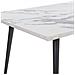 Tavolo Da Pranzo Effetto Marmo Bianco E Nero 120 X 80 Cm Santiago - Foto miniatura 13