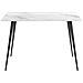 Tavolo Da Pranzo Effetto Marmo Bianco E Nero 120 X 80 Cm Santiago - Foto miniatura 17