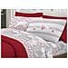 Completo Lenzuola Pensieri Delicati 100% Cotone Dis. Romantic Shabby Rosso Singolo Rosso - Foto miniatura 1
