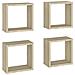 Mensole a Cubo 4 pz Rovere Sonoma 30x15x30 cm - Foto miniatura 2