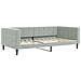 Divano Letto Estraibile Materassi Grigio Chiaro 100x200 Velluto - Foto miniatura 3