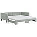 Divano Letto Estraibile Materassi Grigio Chiaro 100x200 Velluto - Foto miniatura 1