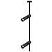 Lampadario A Sospensione Moderno Elti Alluminio Nero 2 Luci Gu10 50w - Foto miniatura 1