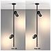 Lampadario A Sospensione Moderno Elti Alluminio Nero 2 Luci Gu10 50w - Foto miniatura 4