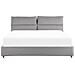 Letto Matrimoniale Con Contenitore Velluto Grigio Chiaro 180 X 200 Cm Batilly - Foto miniatura 2