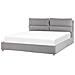 Letto Matrimoniale Con Contenitore Velluto Grigio Chiaro 180 X 200 Cm Batilly - Foto miniatura 4