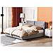 Letto Matrimoniale Con Contenitore Velluto Grigio Chiaro 180 X 200 Cm Batilly - Foto miniatura 1