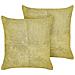 Set Di 2 Cuscini Millet Velluto A Coste 43 X 43 Cm Verde Oliva Trama Geometrica - Foto miniatura 6
