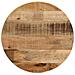 Piano Per Tavolo 50x3,8cm Rotondo Legno Massello Grezzo Mango - Foto miniatura 1