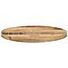 Piano Per Tavolo 50x3,8cm Rotondo Legno Massello Grezzo Mango - Foto miniatura 3