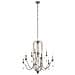 Lampadario Classico Karlee Acciaio Peltro Classico Cristallo 9 Luci E14 - Foto miniatura 1