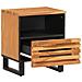 Comodini 2pz 40x34x46 Cm In Legno Massello Di Acacia - Foto miniatura 3