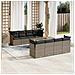 Set Divano Da Giardino 9 Pz Con Cuscini Grigio In Polyrattan - Foto miniatura 1