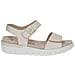 Cream Perlato Casual Open Sandals Sandali Pelle Scarpe Donna Beige Eu 37, 9-28701-42-140 - Foto miniatura 2