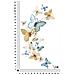 Decorazione In Metallo 3d Farfalla 12 - Multicolore - Metallo - 59,5x4x115 Cm - Foto miniatura 6