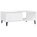 Tavolino Da Salotto Bianco 90x60x35 Cm In Legno Multistrato - Foto miniatura 1
