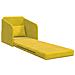 Divano Letto a Terra 2 in 1 Giallo 65x80x83 cm Velur - Foto miniatura 4