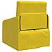 Divano Letto a Terra 2 in 1 Giallo 65x80x83 cm Velur - Foto miniatura 7