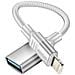 Adattatore Otg Lightning-usb Per Iphone, Bianco - Foto miniatura 1
