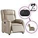 Poltrona Reclinabile Elettrica Cappuccino in Similpelle - Foto miniatura 6